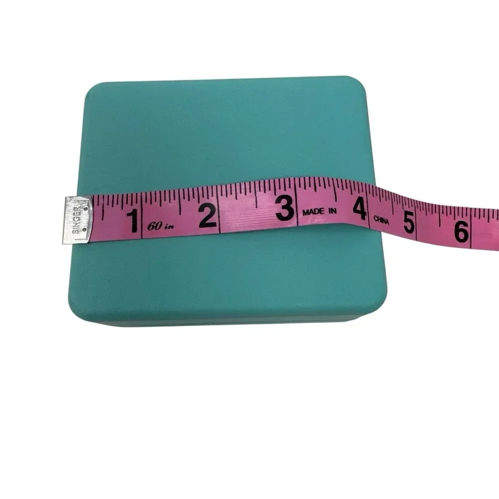 Tiffany & Co Necklace Storage Presentation Box in Blue Leather Lux High Jewelry
